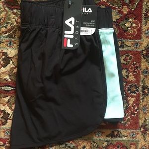 Light Blue & Black Running Shorts